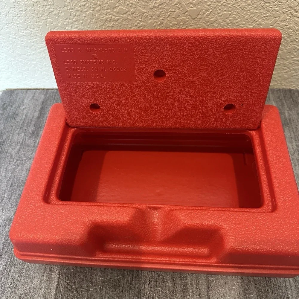Vintage 1980s Red Lego Carry Case Storage Container Made In USA Pencil Case
